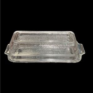 2-Pc Anchor Hocking Fire King Covered Butter Dish. Vintage 1940’s.